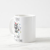 Mug I'm Fine Everything Is Fine Cute Cat Christmas Lig (Devant gauche)