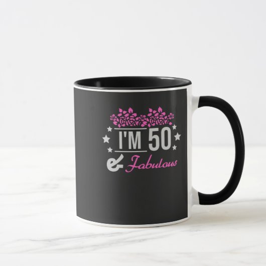 Mug im fleuri 50 ans et dire fabuleux (Droite)