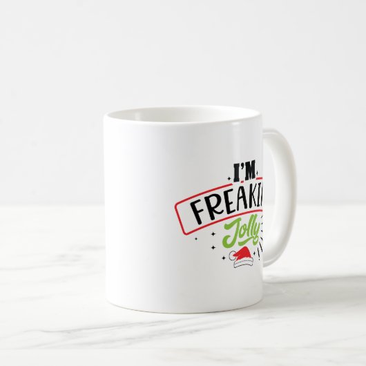 Mug I'm Freaking Jolly Christmas Funny (Devant droit)
