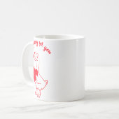 Mug I'm Goosey For You Valentine Goose Hearts Minimal  (Devant gauche)