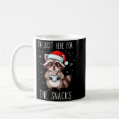 Mug I'm Just Here For The Snacks Christmas Raccoon  (Gauche)