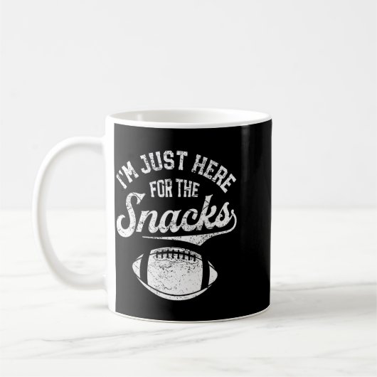 Mug I'm Just Here For The Snacks Funny Fantasy Footbal (Gauche)