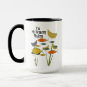 Mug I'm Mid Century Modern Retro Fish Swimming Plants (Gauche)