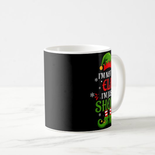 Mug I'm Not An Elf I'm Just Short Merry Christmas Elf (Devant droit)