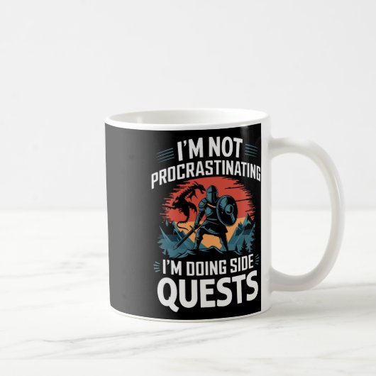 Mug I'm Not Procrastinating Funny Side Quests Gamer 4 (Droite)