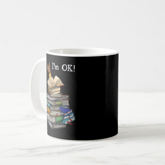 Mug I'm Ok Book Lovers Reading Book Lovers Day Women B (Devant gauche)