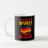 Mug I'm On My Wurst Behavior German Oktoberfest Bratwu (Gauche)