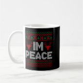 Mug I'm Peace Couple Matching Christmas Ugly Sweater (Gauche)