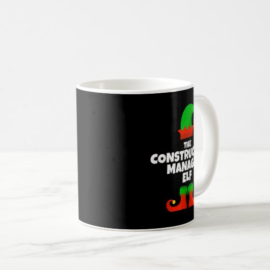 Mug I'm The Construction Manager Elf Family Pajama Chr (Devant droit)