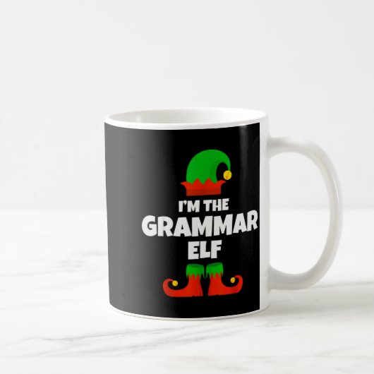 Mug I'm The Grammar Elf Family Pajama Christmas Englie (Droite)
