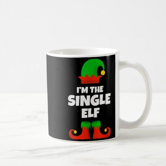 Mug I'm The Single Elf Family Pajama Christmas Funny  (Droite)