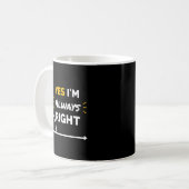 Mug Im Toujours Droit Humour Math Enseignant Géométrie (Devant gauche)