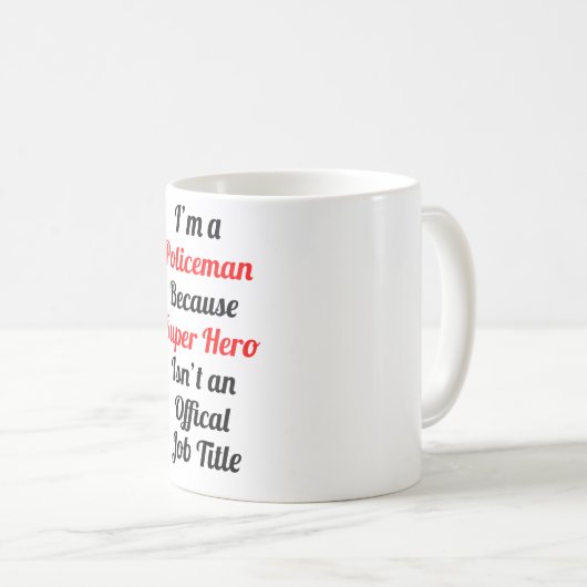 Mug Im un policier (Devant droit)