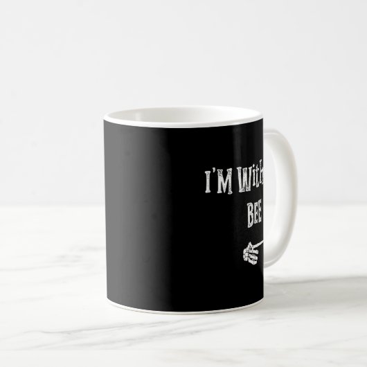 Mug I'm With Bee Halloween Costume Funny Couples Match (Devant droit)