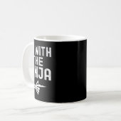 Mug I'm With The Ninja Funny Skeleton Halloween Matchi (Devant gauche)