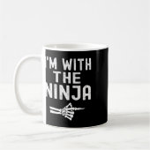 Mug I'm With The Ninja Funny Skeleton Halloween Matchi (Gauche)