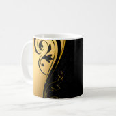 Mug image Arrière - plan cadre or floral (Devant gauche)
