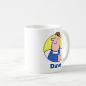 Mug Image de bricoleur avec nom. Homme à tout faire (Devant droit)