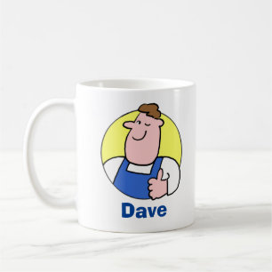 Mug Image de bricoleur avec nom. Homme à tout faire