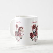 Mug Image de cheval de carrousel fantaisiste (Devant gauche)