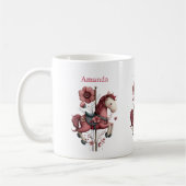 Mug Image de cheval de carrousel fantaisiste (Gauche)