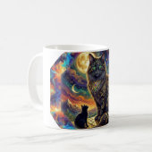 Mug Image de fantasy extrême de 2 chats dans un cadre (Devant gauche)