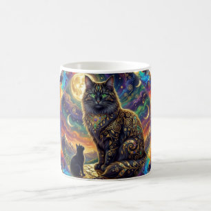 Mug Image de fantasy extrême de 2 chats dans un cadre 