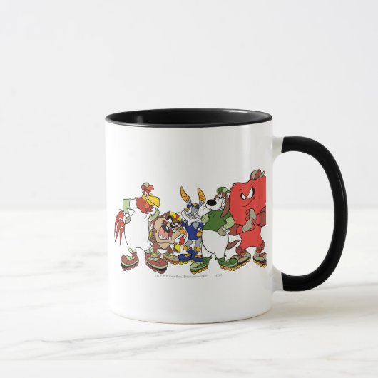 Mug Image de groupe Looney Tunes en roller (Droite)