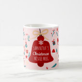 Mug Image de la mule de Noël mignonne rose motif (Centre)