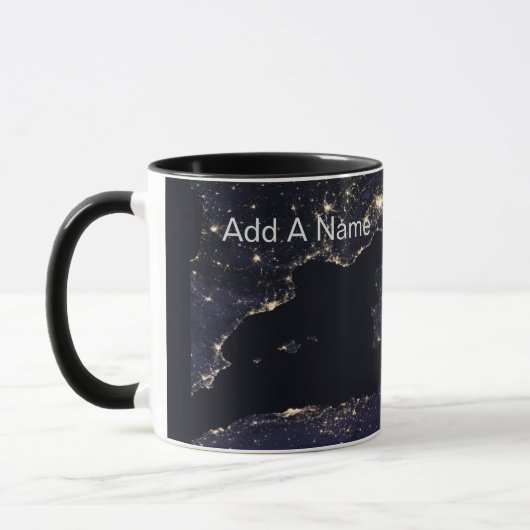 Mug Image de la NASA Italie la nuit (Gauche)