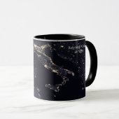 Mug Image de la NASA Italie la nuit (Devant droit)