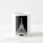 Mug Image de la Tour Eiffel en noir et blanc (Centre)