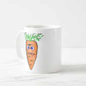 Mug Image de légume de carotte de bande dessinée (Devant gauche)