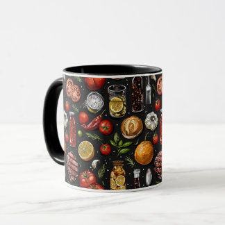 Mug Image de produits et d'épices de barbecue.