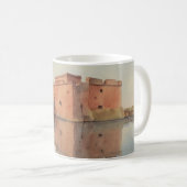 Mug Image de style de peinture à l'aquarelle du châtea (Devant droit)