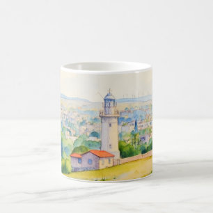 Mug Image de style de peinture du phare de Paphos, Chy