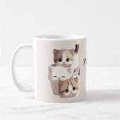 Mug Image de trois chats, triplés, (Gauche)