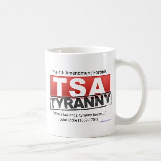 Mug Image de tyrannie de Zazzle TSA (Droite)