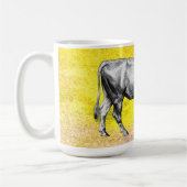 Mug Image de vache de ferme ancienne taureau (Gauche)