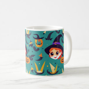 Mug Image d'Halloween avec le visage d'une sorcière he