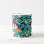 Mug Image d'Halloween avec le visage d'une sorcière he (Centre)