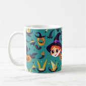 Mug Image d'Halloween avec le visage d'une sorcière he (Gauche)