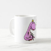 Mug image drôle d'un dinosaure rose TeaRex (Devant gauche)
