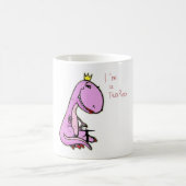 Mug image drôle d'un dinosaure rose TeaRex (Centre)