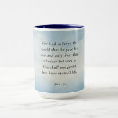 Mug Image du verset biblique Jean 3:16 (Centre)