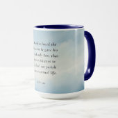 Mug Image du verset biblique Jean 3:16 (Devant droit)