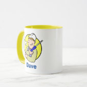 Mug Image électricien avec le café de nom (Devant gauche)