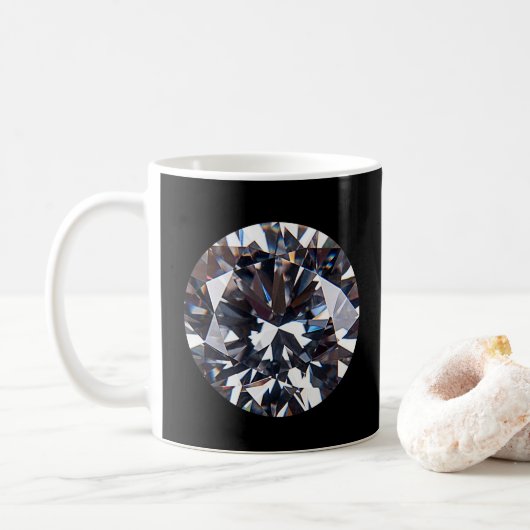 Mug Image élégante de la gemme de diamant (Avec donut)