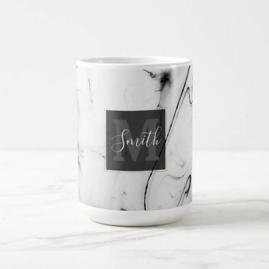 Mug Image élégante en marbre blanc (Centre)