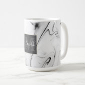 Mug Image élégante en marbre blanc (Devant droit)